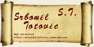 Srbomil Totović vizit kartica